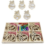 Set regalo di decorazioni natalizie creative fai-da-te Ciondolo in trucioli di legno fatto a mano, JM02027, JM02028, JM02029, JM02030, JM02031, JM02032, JM02033, JM02034, JM02035, JM02036, JM02037, JM02038, JM02039, JM02040, JM02041