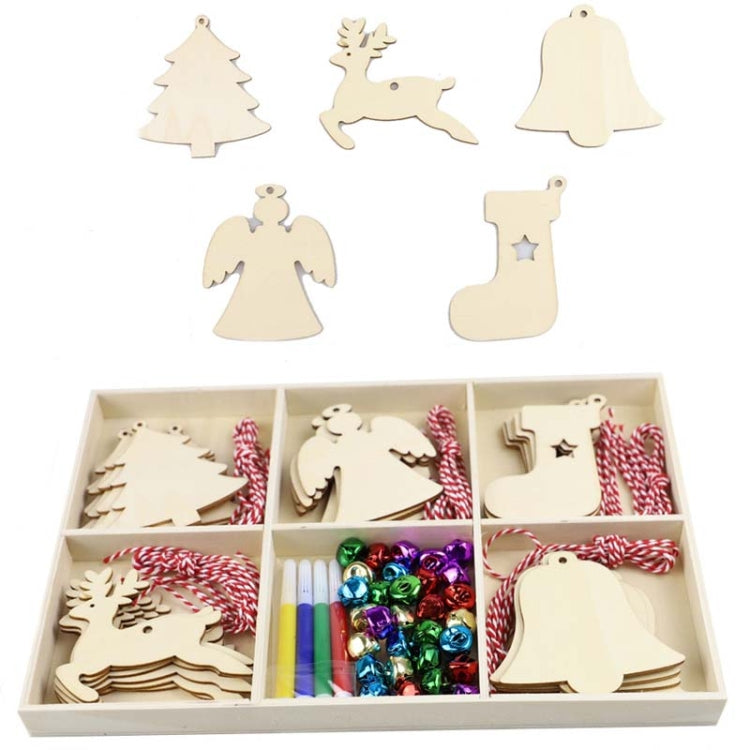 Set regalo di decorazioni natalizie creative fai-da-te Ciondolo in trucioli di legno fatto a mano, JM02027, JM02028, JM02029, JM02030, JM02031, JM02032, JM02033, JM02034, JM02035, JM02036, JM02037, JM02038, JM02039, JM02040, JM02041