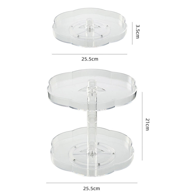 Ripiano multifunzione a doppio strato girevole trasparente per la conservazione dei condimenti da cucina, Multi-Function Shelf