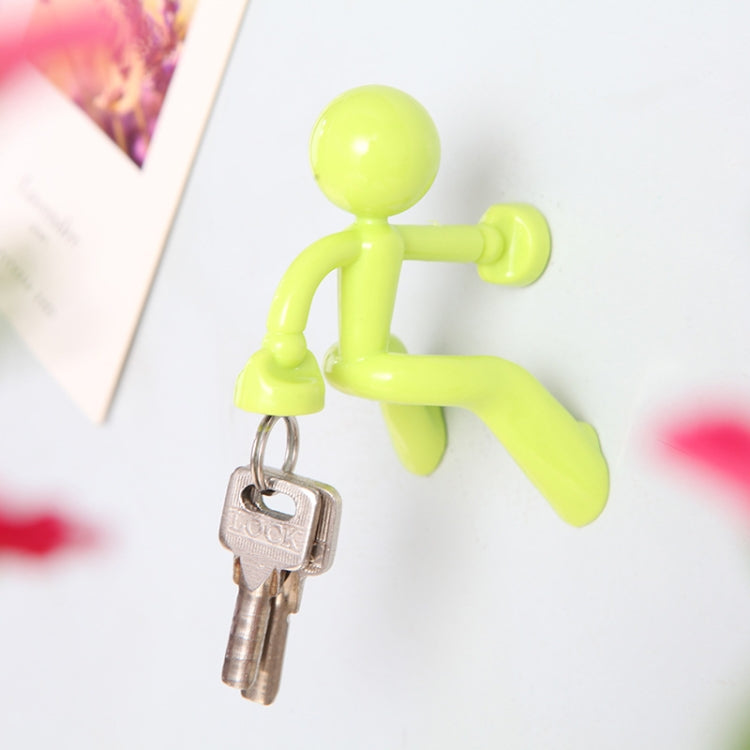 Magnete da frigorifero magnetico multifunzionale con gancio per chiavi, simpatico magnete umanoide da 2 pezzi, consegna a colori casuale, Key Hanger