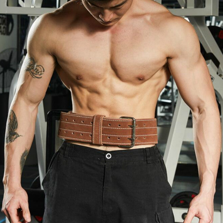 EADEN Cintura protettiva per la vita fitness in pelle bovina Supporto per la vita per sollevamento pesi tozzo, M, L, XL