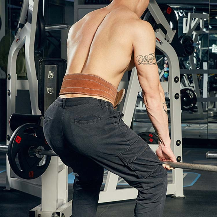 EADEN Cintura protettiva per la vita fitness in pelle bovina Supporto per la vita per sollevamento pesi tozzo, M, L, XL