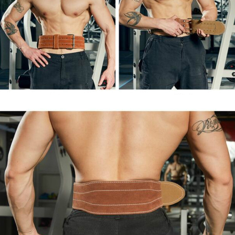 EADEN Cintura protettiva per la vita fitness in pelle bovina Supporto per la vita per sollevamento pesi tozzo, M, L, XL