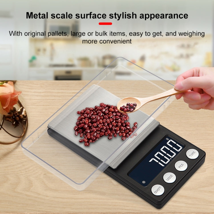 Mini bilancia portatile per gioielleria, bilancia elettronica ad alta precisione, 500g/0.1g, 100g/0.01g, 200g/0.01g, 300g/0.01g, 500g/0.01g, 1000g/0.1g