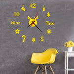 3 pezzi orologio da parete in acrilico 3D decorazione fai da te per soggiorno, camera da letto, sfondo da parete