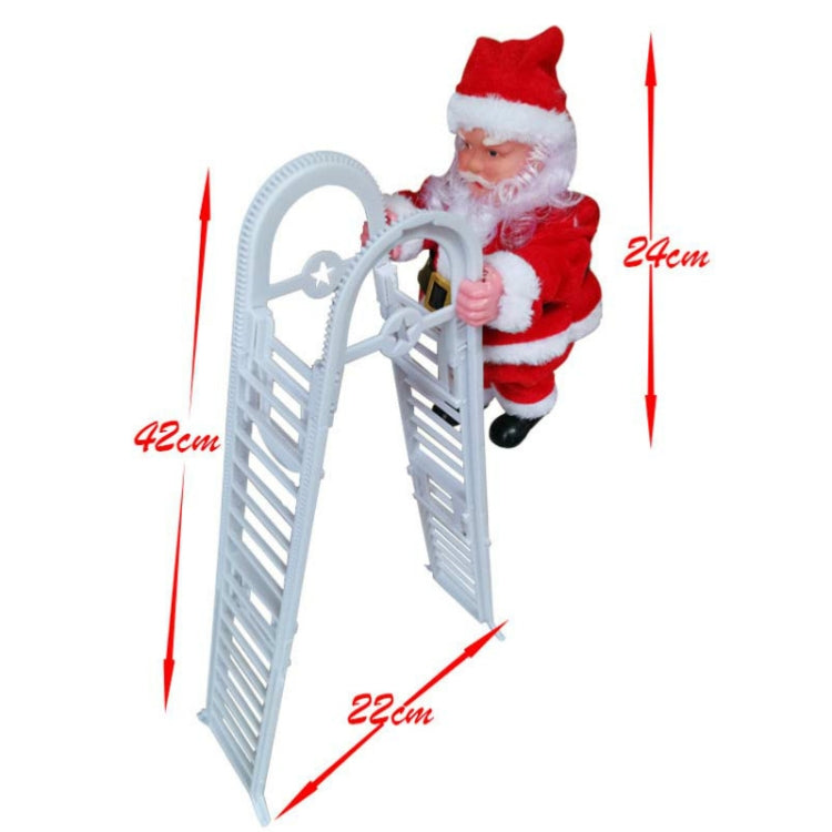 Decorazione elettrica del regalo dei bambini di Natale del giocattolo di Babbo Natale, Double Ladder C, Ladder A House, Climbing Beads, Red Ladder