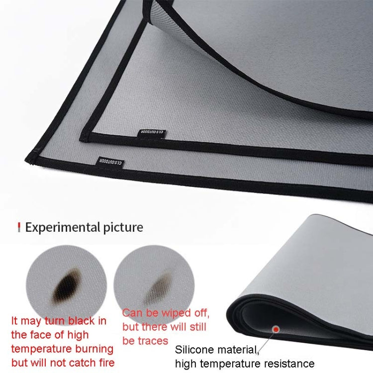 CLS Outdoor Camping Panno ignifugo Picnic Barbecue Tappetino isolante termico Coperta ignifuga in fibra di vetro, 46x35cm, 60x53cm, 105x60cm