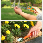 Set di attrezzi manuali per fiori da giardino 10 in 1, Garden Flower Hand Tool Set