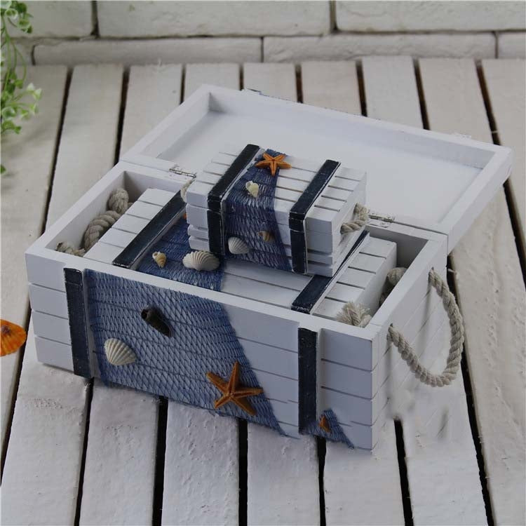 Scatola portaoggetti in legno 3 in 1 Scatole per gioielli Decorazione scatola in legno