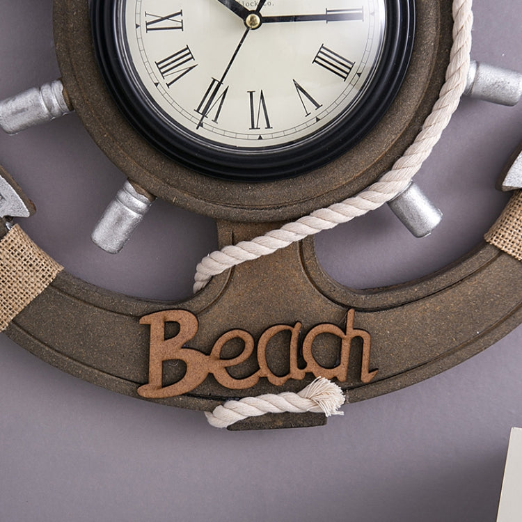 Decorazione da parete con orologio in legno retrò vecchio orologio da parete