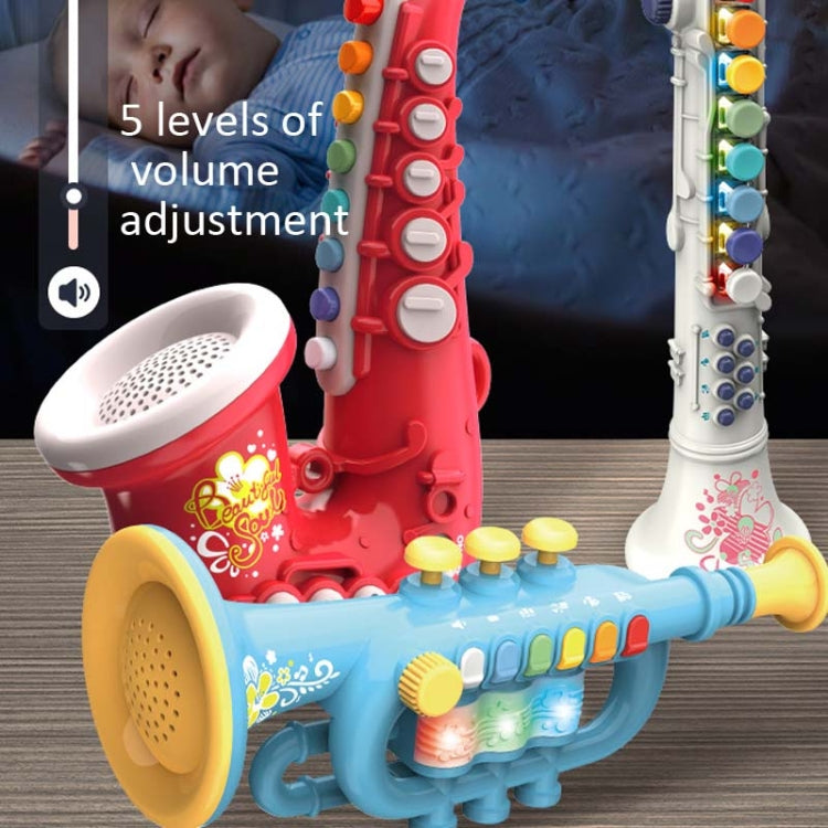 Puzzle per l'educazione precoce dei bambini che gioca con uno strumento musicale di simulazione, 6806 Trumpet-Red, 6806 Trumpet-Blue, 6807 Clarinet-Red, 6807 Clarinet-White, 6805 Saxophone-Red, 6805 Saxophone-Green