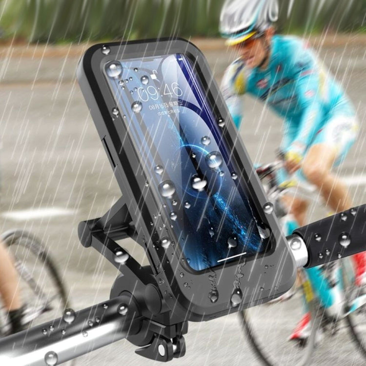 Staffa per telefono cellulare specchietto retrovisore per moto Staffa per telefono cellulare per locomotiva Staffa impermeabile per maniglia per bicicletta, Waterproof Bracket