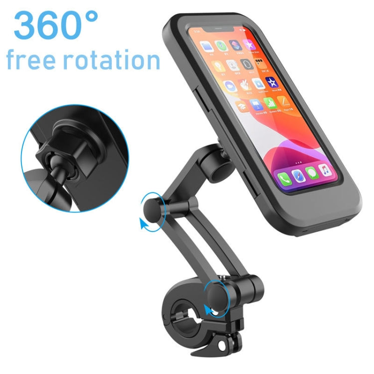 Staffa per telefono cellulare specchietto retrovisore per moto Staffa per telefono cellulare per locomotiva Staffa impermeabile per maniglia per bicicletta, Waterproof Bracket