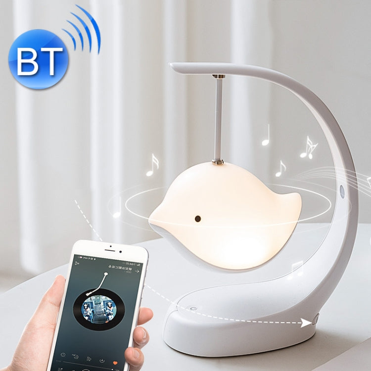 Lampada da scrivania con musica da comodino per camera da letto, luce notturna con altoparlante per uccelli, Basic, Bluetooth