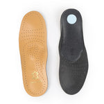 1 paio di solette per la correzione dell'arco plantare in pelle traspirante che assorbe il sudore e gli urti, 35-36, 37-38, 39-40, 41-42, 43-44, 45-46