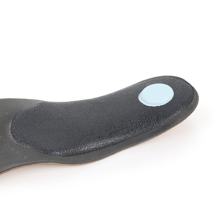 1 paio di solette per la correzione dell'arco plantare in pelle traspirante che assorbe il sudore e gli urti, 35-36, 37-38, 39-40, 41-42, 43-44, 45-46