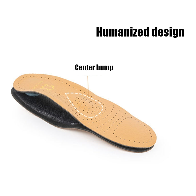 1 paio di solette per la correzione dell'arco plantare in pelle traspirante che assorbe il sudore e gli urti, 35-36, 37-38, 39-40, 41-42, 43-44, 45-46