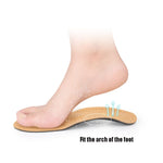 1 paio di solette per la correzione dell'arco plantare in pelle traspirante che assorbe il sudore e gli urti, 35-36, 37-38, 39-40, 41-42, 43-44, 45-46