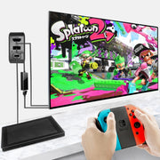 La base dell'adattatore CA per proiezione e ricarica multifunzione supporta Android/PC/Lite per Switch, Black+US Plug, Black+EU Plug, Black+UK Plug