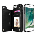 Custodia portafoglio in pelle PU per iPhone 7 Plus e 8 Plus