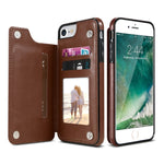 Custodia portafoglio in pelle PU per iPhone 7 Plus e 8 Plus