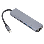 Docking station da USB 3.1 tipo C a HDMI+RJ45 6 in 1 per docking station Nintendo tipo C, 6 in 1