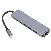 Docking station da USB 3.1 tipo C a HDMI+RJ45 6 in 1 per docking station Nintendo tipo C, 6 in 1
