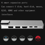 Docking station da USB 3.1 tipo C a HDMI+RJ45 6 in 1 per docking station Nintendo tipo C, 6 in 1