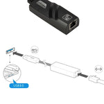 Scheda di rete Gigabit esterna da RJ45 a USB 3.0 da 10/100/1000 Mbps, supporto WIN10