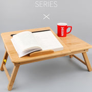 Scrivania pieghevole per laptop, letto, slot per schede, tipo di sollevamento, scrivania per computer pigro, Small (50cm) with Drawer, Medium (54cm) with Drawer, Large (72cm) with Drawer