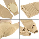 5 paia di guanti scaldapolsi a compressione sportiva traspiranti e assorbenti del sudore, consegna a colori casuale, S, L