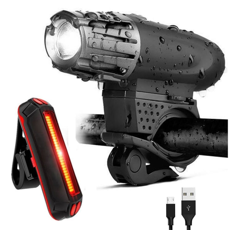 Luce per bici USB ricaricabile per mountain bike, Front Light, Front Light + Tail Light