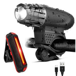 Luce per bici USB ricaricabile per mountain bike, Front Light, Front Light + Tail Light