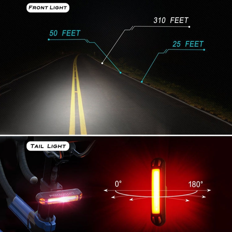 Luce per bici USB ricaricabile per mountain bike, Front Light, Front Light + Tail Light