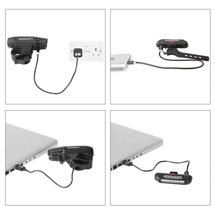 Luce per bici USB ricaricabile per mountain bike, Front Light, Front Light + Tail Light