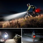 Luce per bici USB ricaricabile per mountain bike, Front Light, Front Light + Tail Light