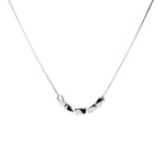 Collana di piselli in argento sterling 925, catena di clavicola di riso