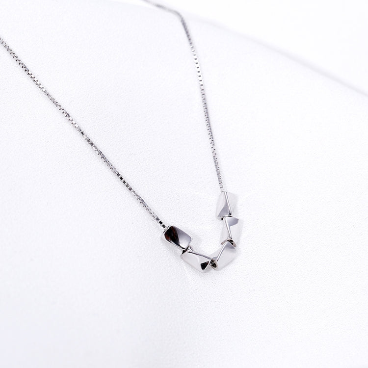 Collana di piselli in argento sterling 925, catena di clavicola di riso