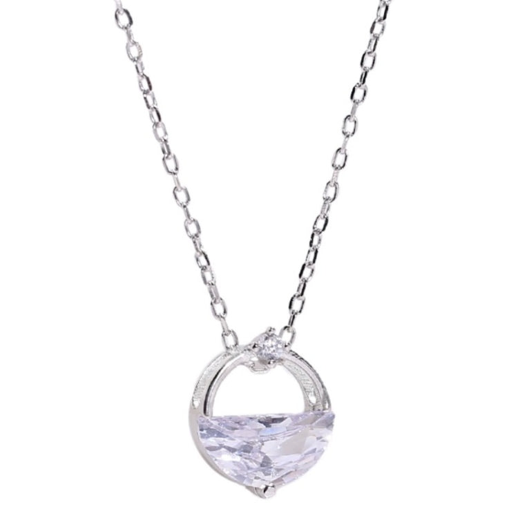 Collana con acqua sorgiva trasparente in argento sterling S925 Accessori per San Valentino