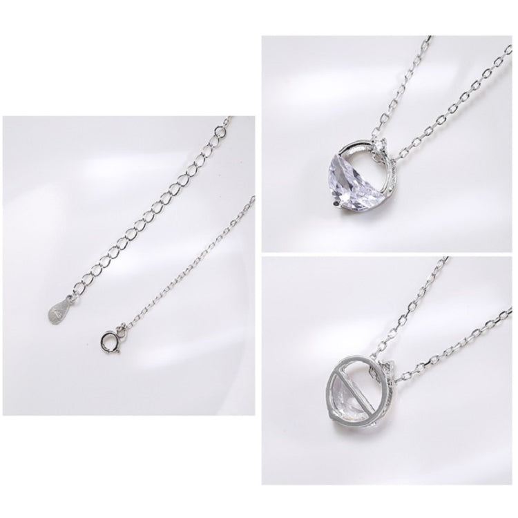 Collana con acqua sorgiva trasparente in argento sterling S925 Accessori per San Valentino