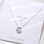 Collana con acqua sorgiva trasparente in argento sterling S925 Accessori per San Valentino