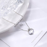 Collana con acqua sorgiva trasparente in argento sterling S925 Accessori per San Valentino