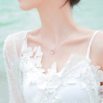 Collana con acqua sorgiva trasparente in argento sterling S925 Accessori per San Valentino