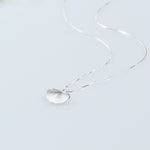 Collana con ciondolo foglia di ginkgo in argento sterling S925