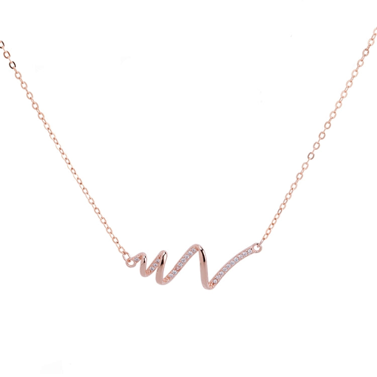 Collana in argento sterling S925 Collana con accessori ECG da donna