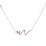 Collana in argento sterling S925 Collana con accessori ECG da donna