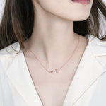 Collana in argento sterling S925 Collana con accessori ECG da donna