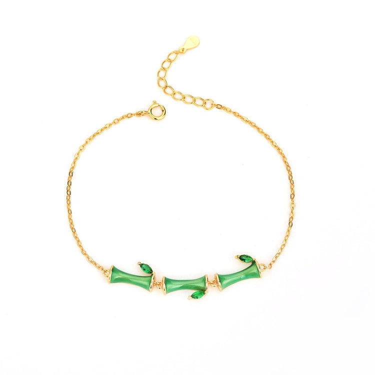 Bracciale in argento sterling S925 con zirconi verdi
