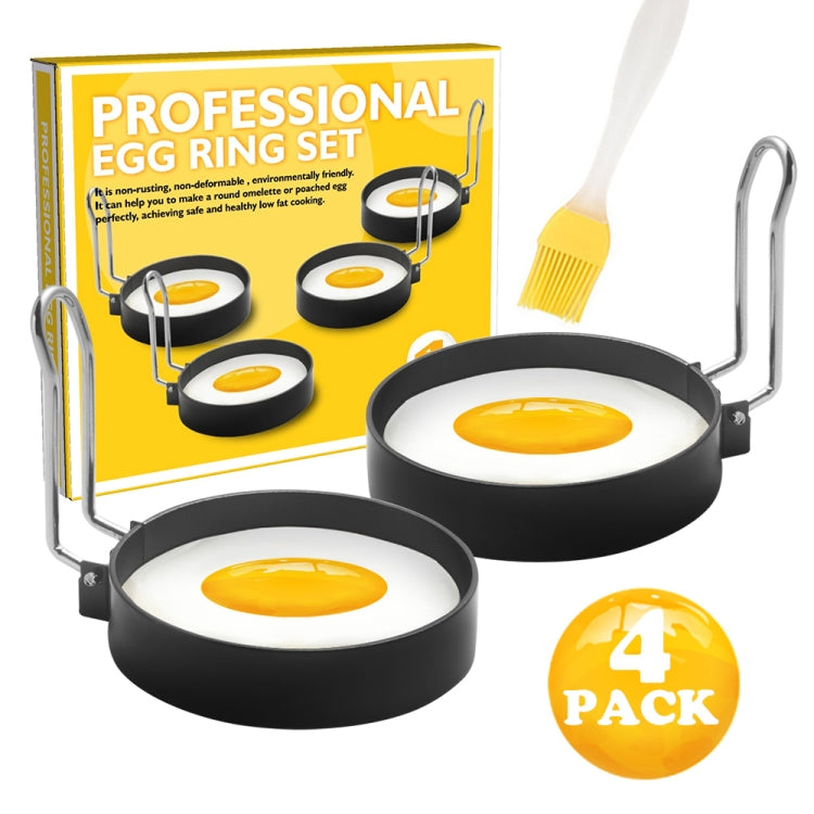 Stampo per frittata modello frittata rotondo antiaderente in ferro spray per uova, 2-Pack, 4-Pack