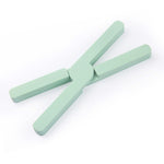 2 pezzi addensato a forma di X in silicone pieghevole tappetino da cucina sottobicchiere per pasto ad alta temperatura per isolamento termico, Green, Blue, Orange, Dark Gray